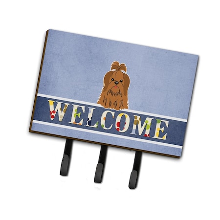 Carolines Treasures Shih Tzu Silver Chocolate Welcome Leash or Key Holder BB5667TH68